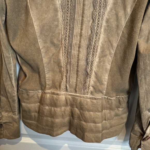 Elisa Cavaletti Club Washed Shirt Jacket Sz L Boho Lagenlook Artsy Unique Italy - Picture 12 of 16